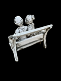 Concrete Grandma & Grandpa On Bench