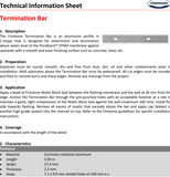 Termination Bar 2.74cm x 3.05m drilled
