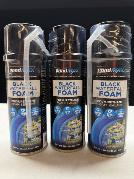 PondMax DIY Black Waterfall Foam 330ml (NET WT: 340g - 12oz)
