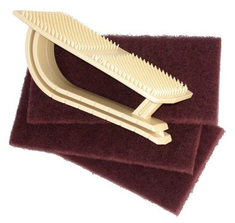 Quickscrubber Kit - 3 pads, 1 handle