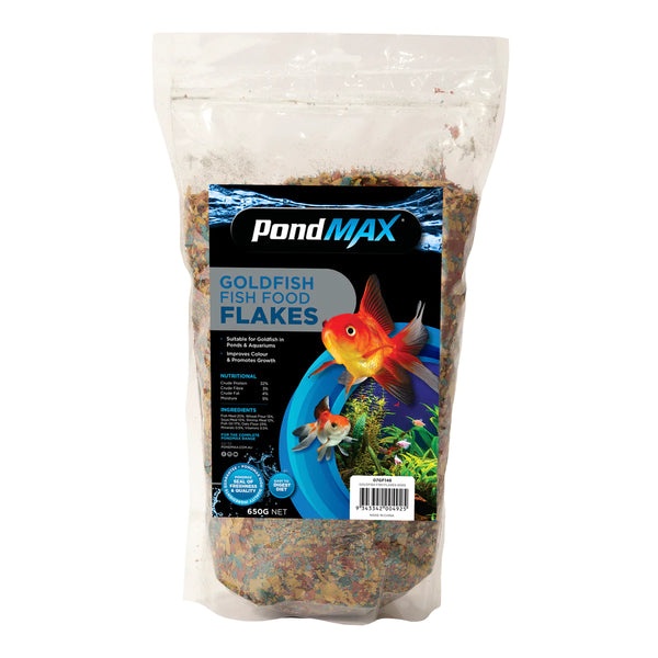 PondMAX Goldfish Fish Food Flakes 650gm