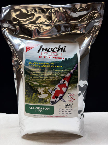 Inochi By Dainichi Koi All-Season Pro Small (3mm) Floating Pellets 5kg