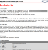 Firestone Termination Bar 2.74cm x 3.05m drilled